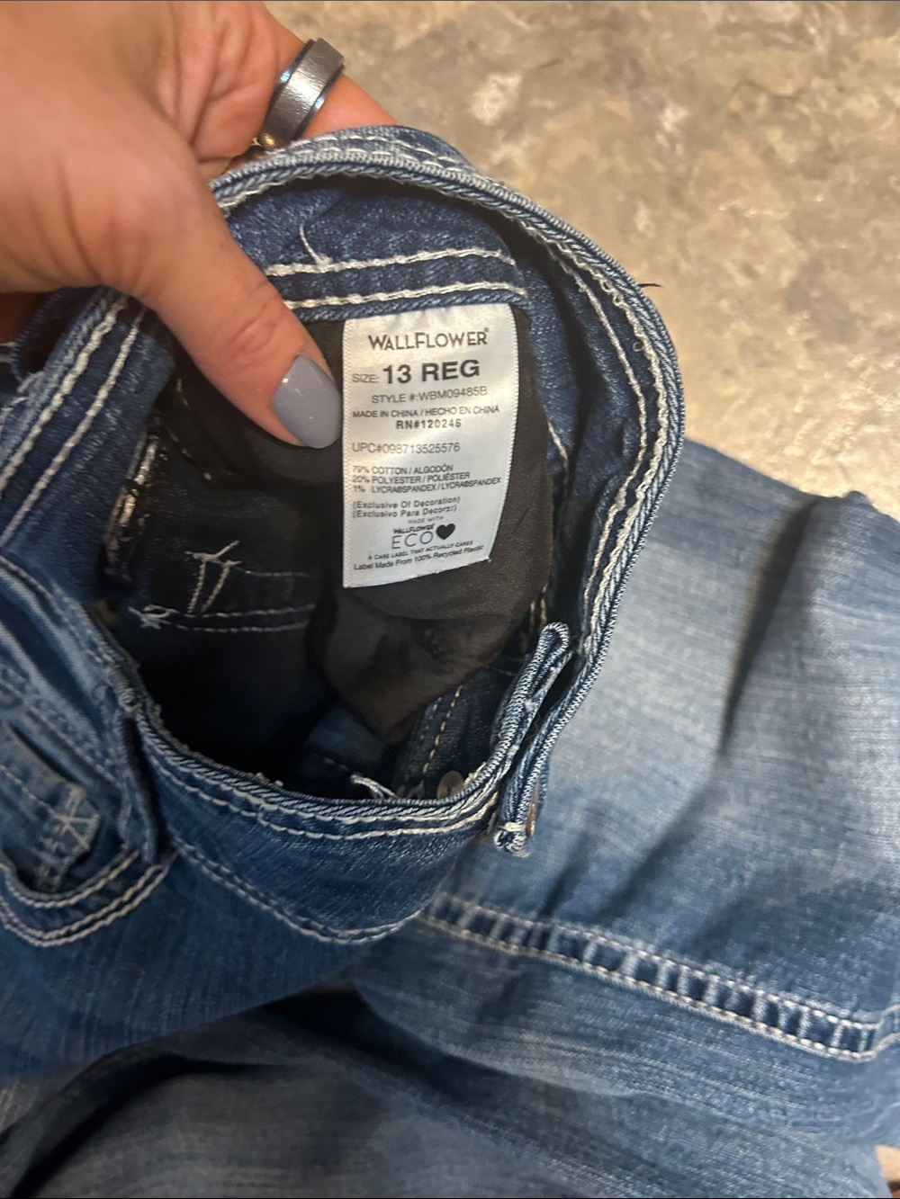 Wallflower Women's Dark Wash Bootcut Jeans - Picture 5 of 5
